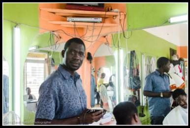 Hairdressers in Gulu where the haircut with massage, etc cost $3.50